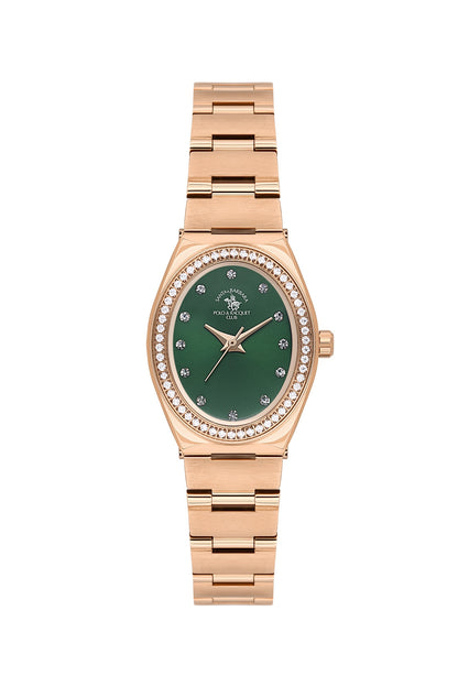 Santa Barbara Polo &amp; Racquet Club Quartz Green Dial Analog Watch For - Ladies SB.1.10686-8