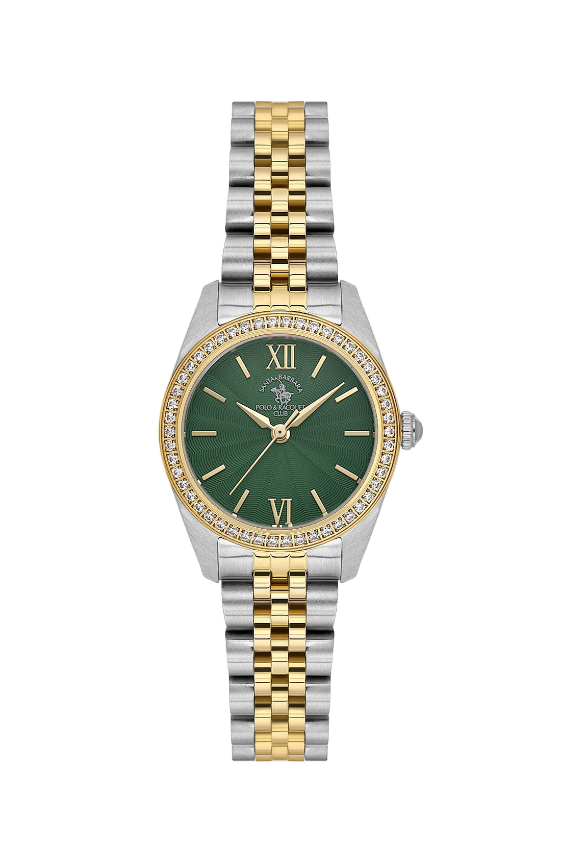 Santa Barbara Polo &amp; Racquet Club Quartz Green Dial Analog Watch For - Ladies SB.1.10687-4