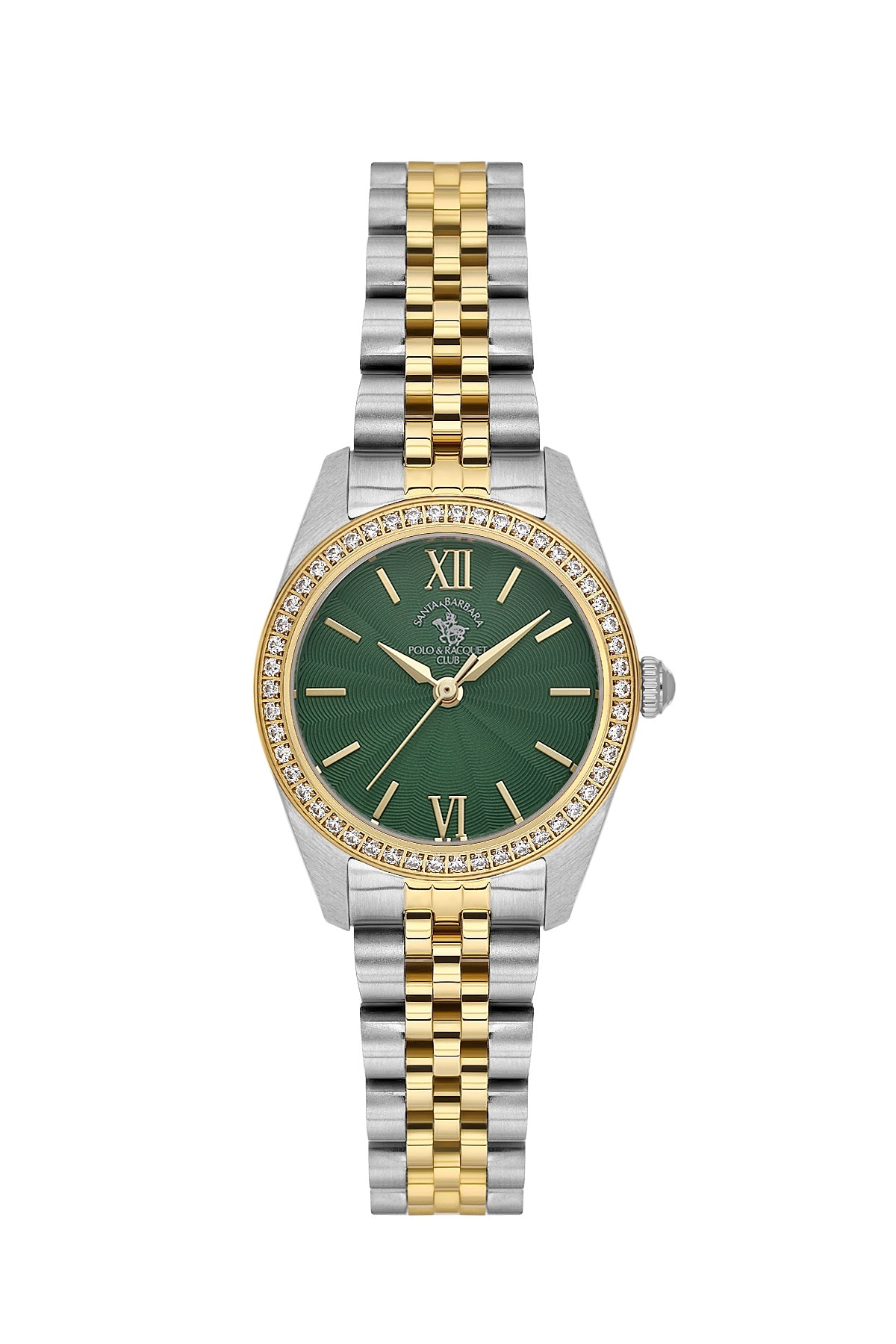 Santa Barbara Polo &amp; Racquet Club Quartz Green Dial Analog Watch For - Ladies SB.1.10687-4