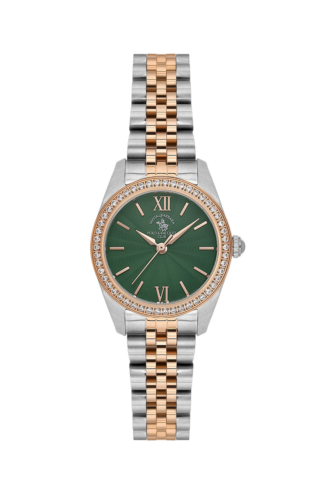 Santa Barbara Polo &amp; Racquet Club Quartz Green Dial Analog Watch For - Ladies SB.1.10687-9