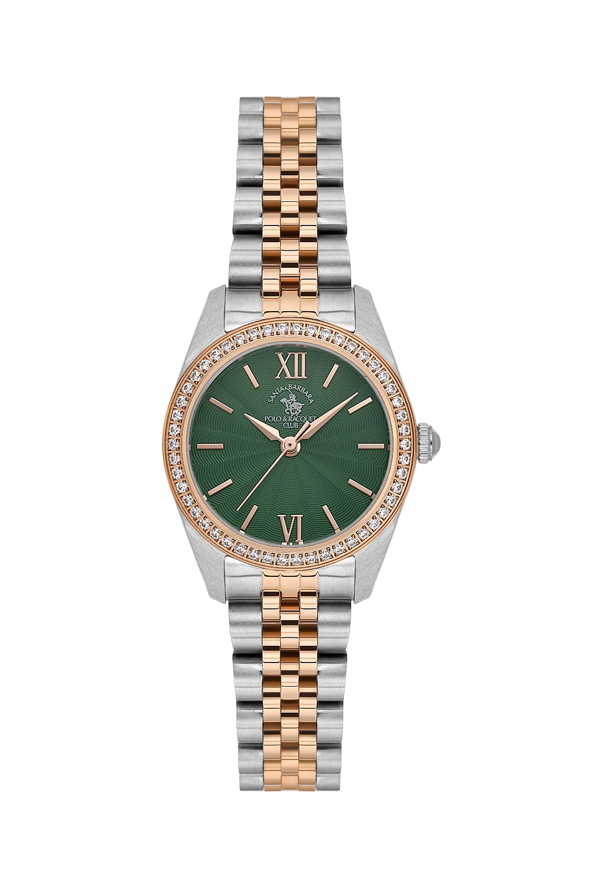 Santa Barbara Polo &amp; Racquet Club Quartz Green Dial Analog Watch For - Ladies SB.1.10687-9
