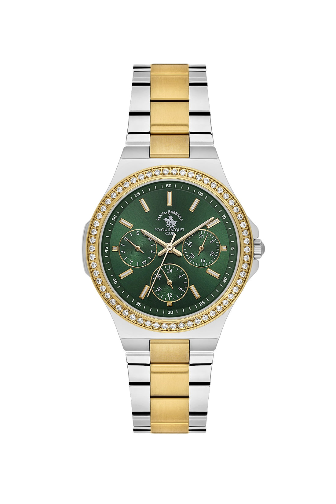Santa Barbara Polo &amp; racquet Club Quartz  Green Dial Analog Watch For -  Ladies SB.1.10688-4