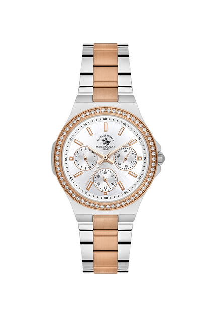 Santa Barbara Polo &amp; racquet Club Quartz  Silver Dial Analog Watch For -  Ladies SB.1.10688-5