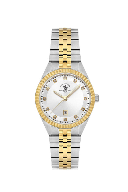 Santa Barbara Polo &amp; racquet Club Quartz  Silver Dial Analog Watch For -  Ladies SB.1.10691-4