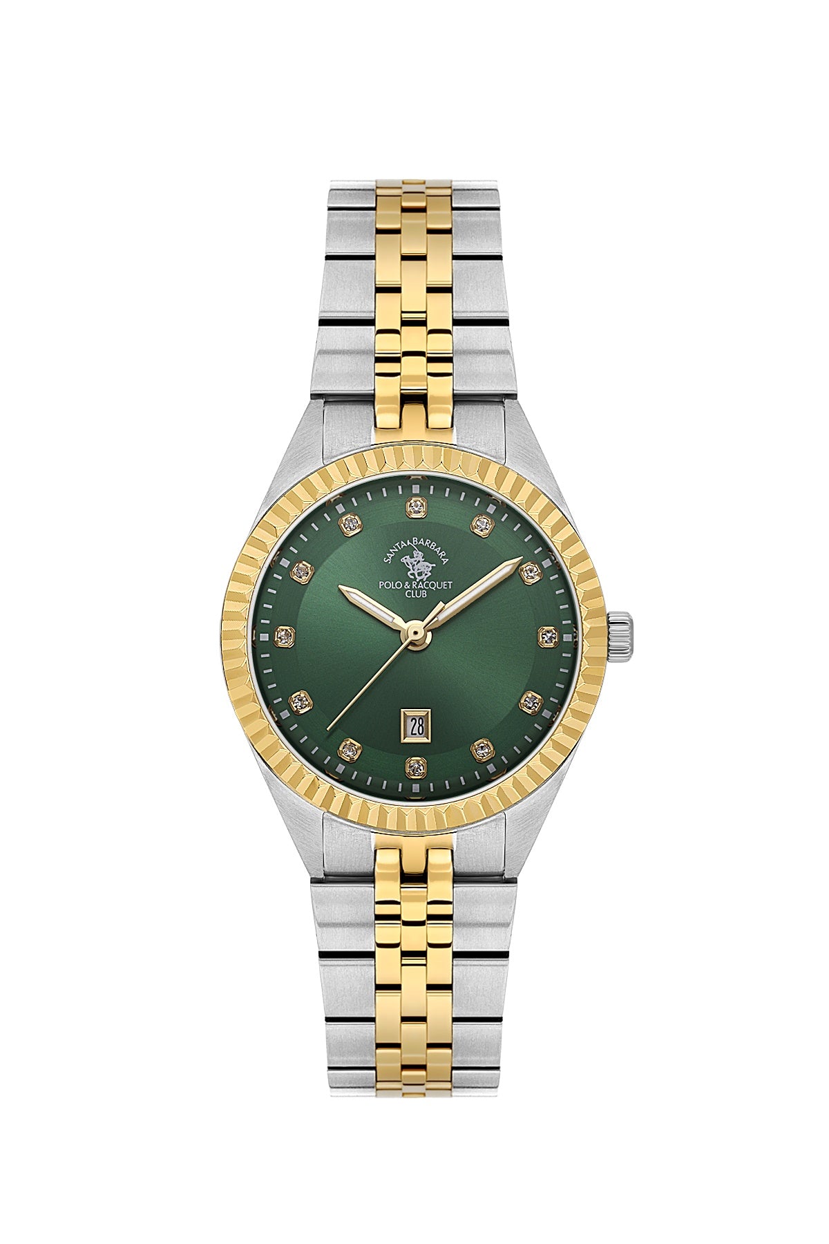 Santa Barbara Polo &amp; racquet Club Quartz  Green Dial Analog Watch For -  Ladies SB.1.10691-5