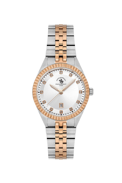 Santa Barbara Polo &amp; racquet Club Quartz  Silver Dial Analog Watch For -  Ladies SB.1.10691-6