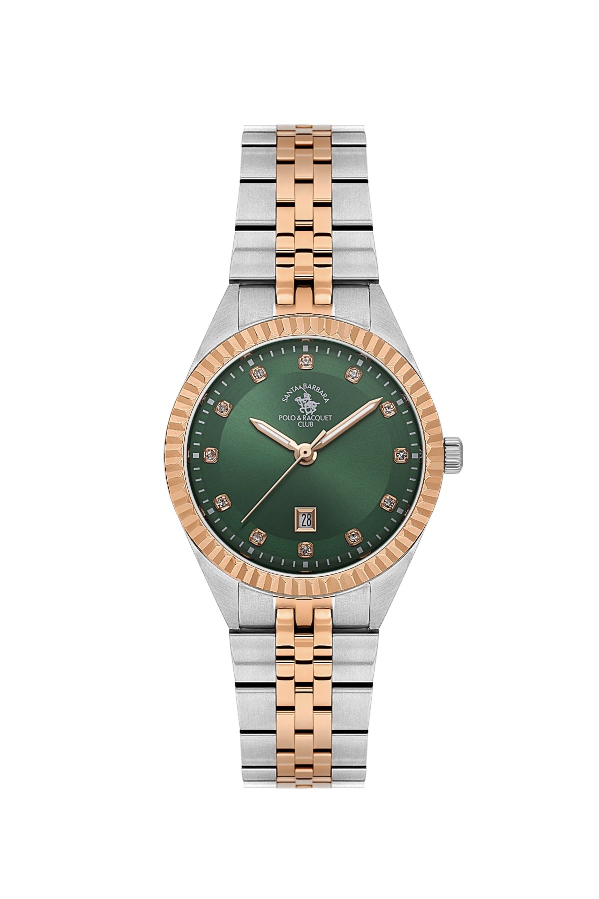 Santa Barbara Polo &amp; racquet Club Quartz  Green Dial Analog Watch For -  Ladies SB.1.10691-8