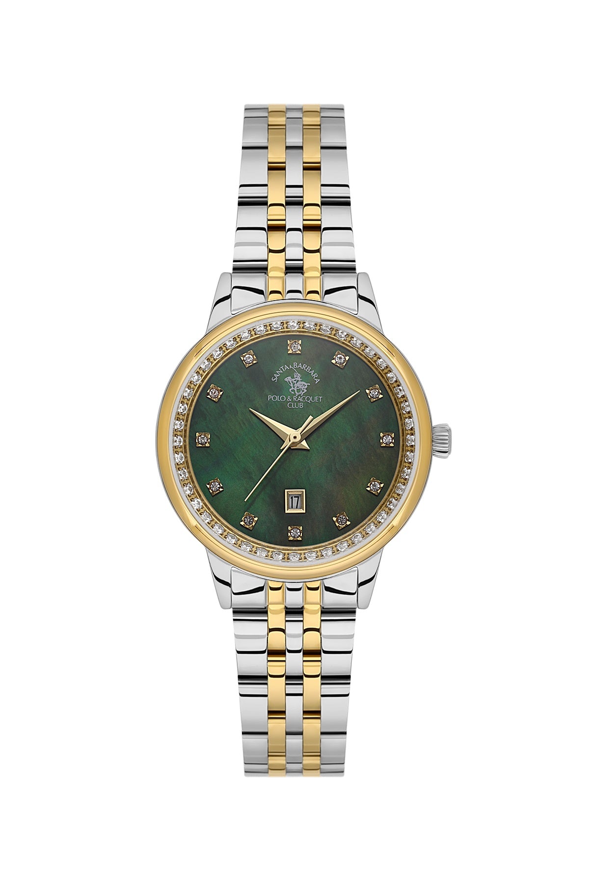 Santa Barbara Polo &amp; Racquet Club Quartz Green Dial Analog Watch For - Ladies SB.1.10695-5