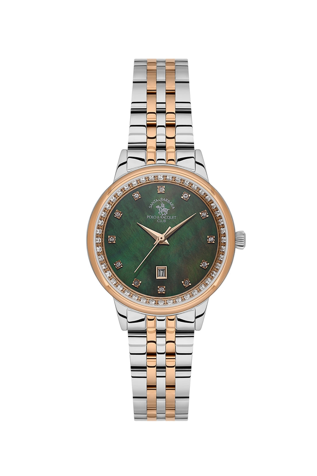 Santa Barbara Polo &amp; Racquet Club Quartz Green Dial Analog Watch For - Ladies SB.1.10695-8