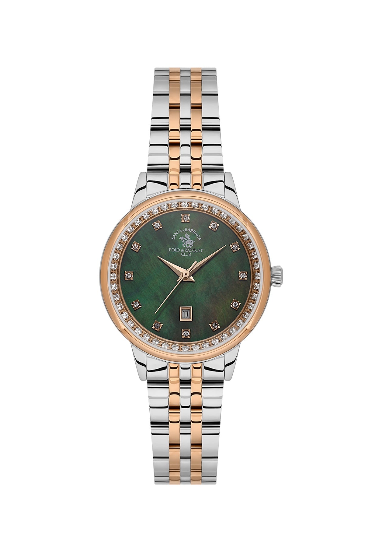 Santa Barbara Polo &amp; Racquet Club Quartz Green Dial Analog Watch For - Ladies SB.1.10695-8