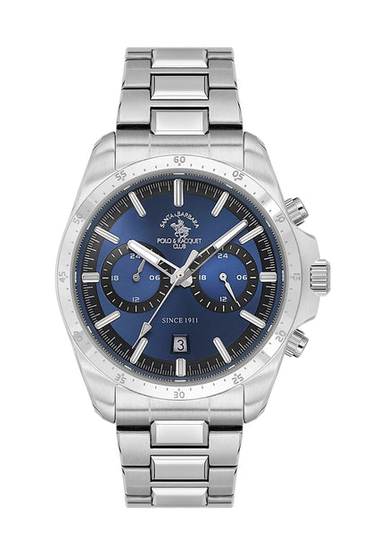 Santa Barbara Polo &amp; Racquet Club Quartz Blue Dial Analog Watch For - Gents SB.1.10698-3