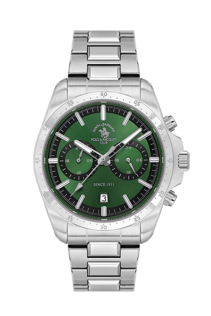 Santa Barbara Polo &amp; Racquet Club Quartz Green Dial Analog Watch For - Gents SB.1.10698-4