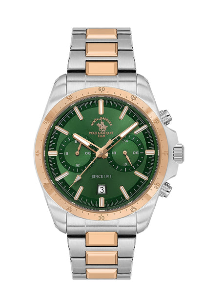 Santa Barbara Polo &amp; Racquet Club Quartz Green Dial Analog Watch For - Gents SB.1.10698-7