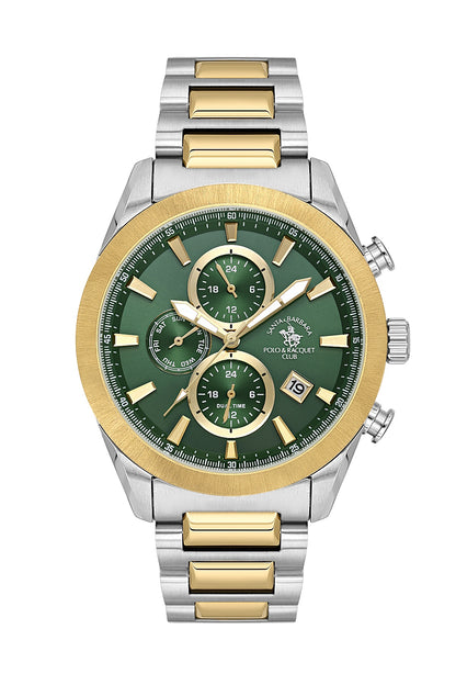 Santa Barbara Polo &amp; Racquet Club Quartz Green Dial Analog Watch For - Gents SB.1.10700-5