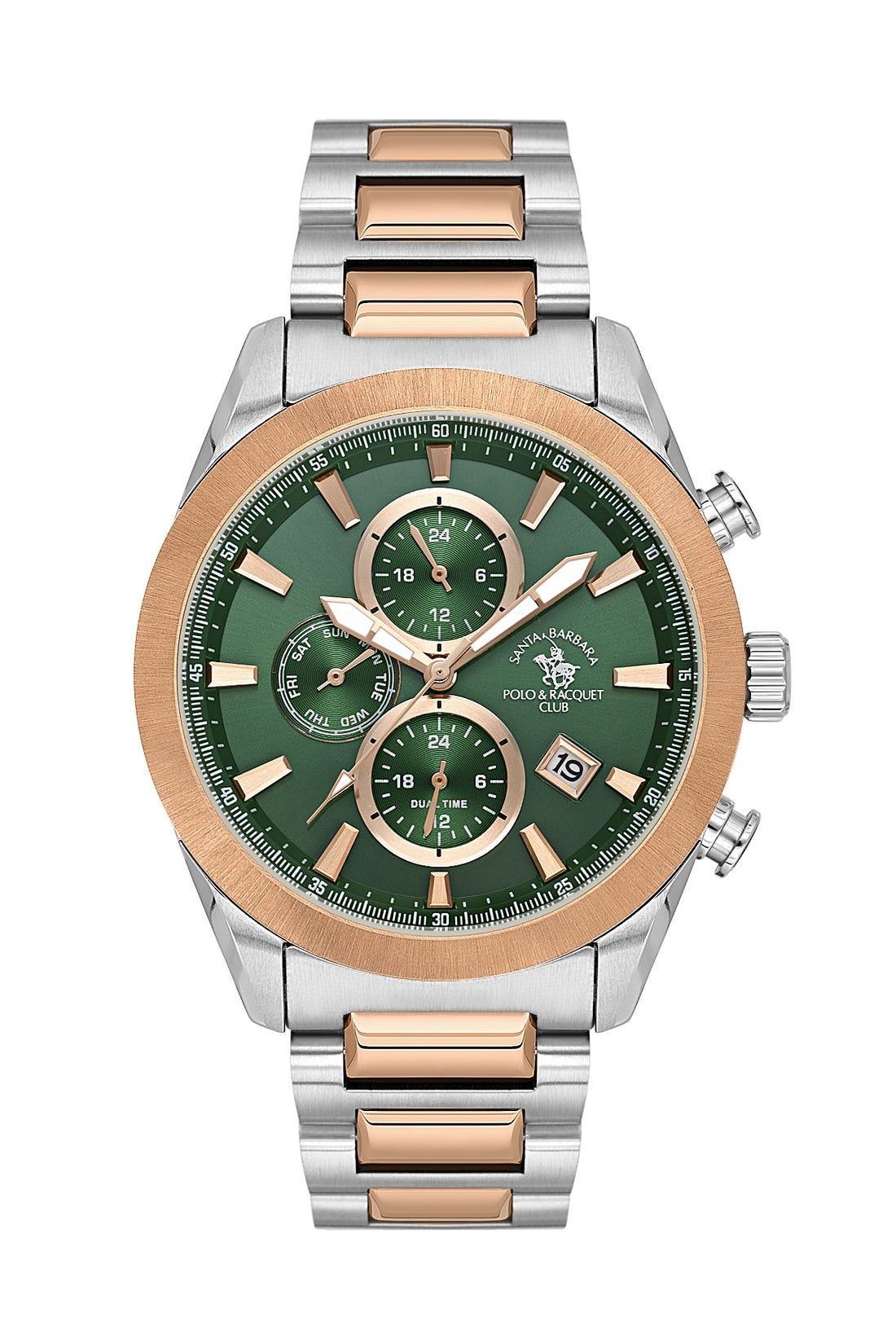 Santa Barbara Polo &amp; Racquet Club Quartz Green Dial Analog Watch For - Gents SB.1.10700-8
