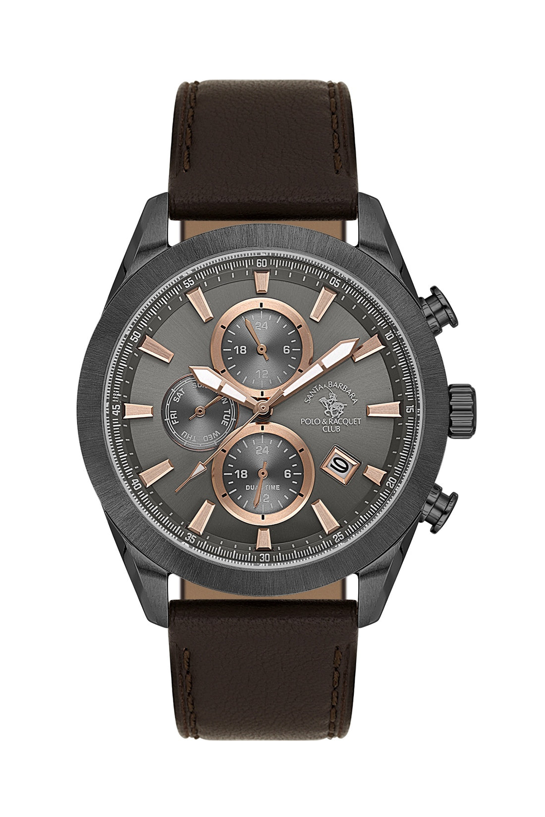 Santa Barbara Polo &amp; Racquet Club Quartz Black Dial Analog Watch For - Gents SB.1.10701-4