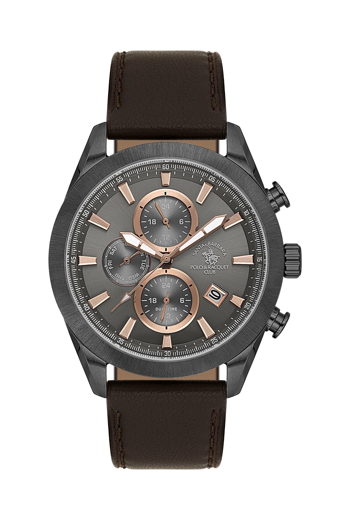 Santa Barbara Polo &amp; Racquet Club Quartz Black Dial Analog Watch For - Gents SB.1.10701-4