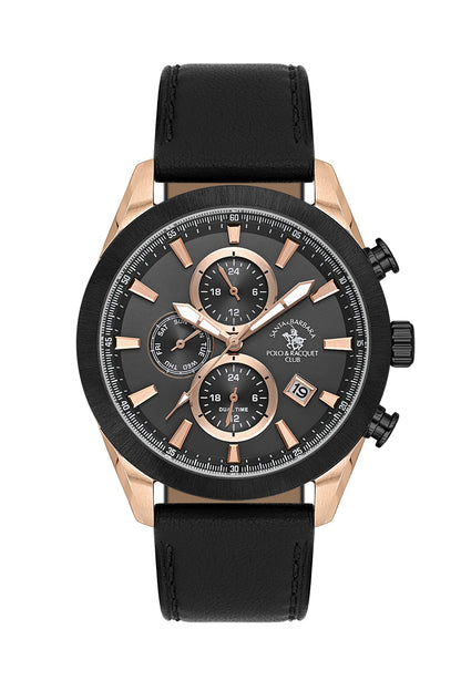 Santa Barbara Polo &amp; Racquet Club Quartz Black Dial Analog Watch For - Gents SB.1.10701-5