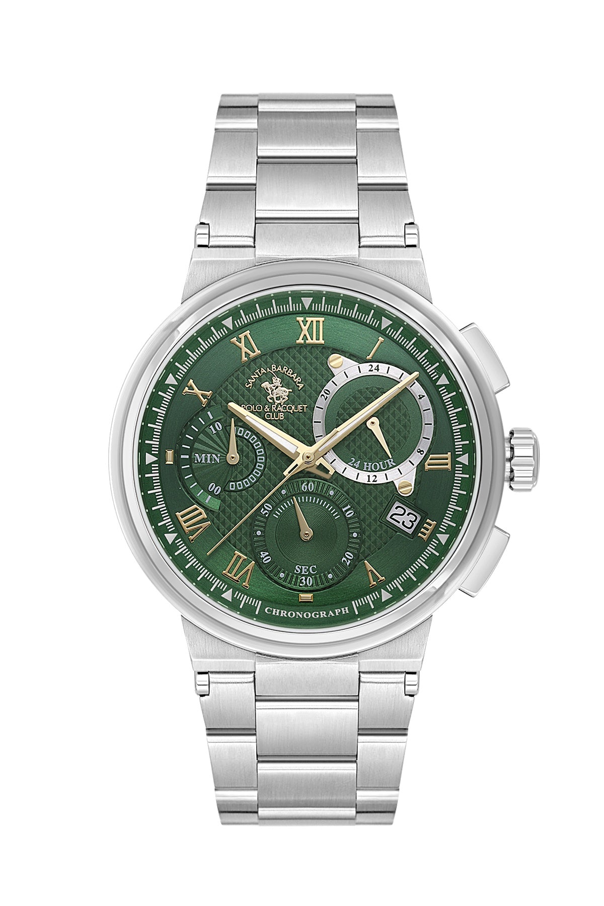 Santa Barbara Polo &amp; Racquet Club Quartz Green Dial Analog Watch For - Gents SB.1.10705-3