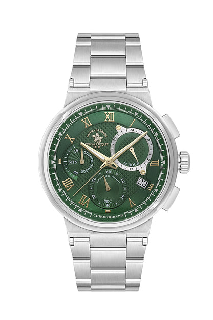 Santa Barbara Polo &amp; Racquet Club Quartz Green Dial Analog Watch For - Gents SB.1.10705-3