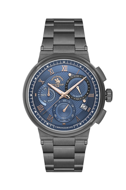 Santa Barbara Polo &amp; Racquet Club Quartz Blue Dial Analog Watch For - Gents SB.1.10705-4