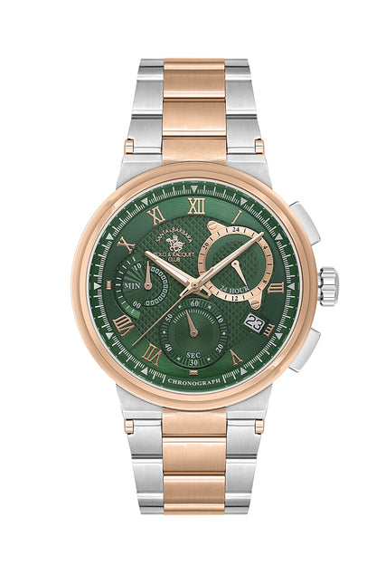 Santa Barbara Polo &amp; Racquet Club Quartz Green Dial Analog Watch For - Gents SB.1.10705-7