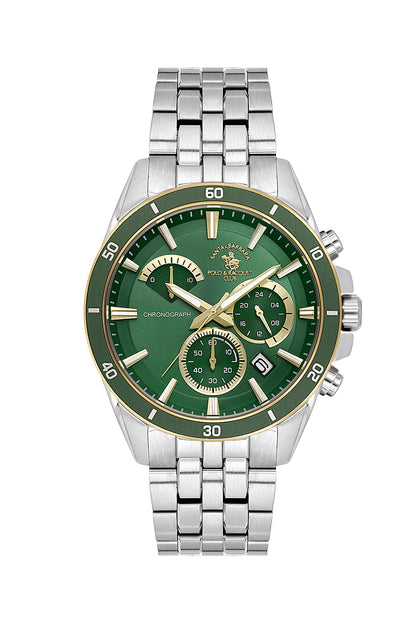 Santa Barbara Polo &amp; racquet Club Quartz  Green Dial Analog Watch For -  Gents SB.1.10706-3