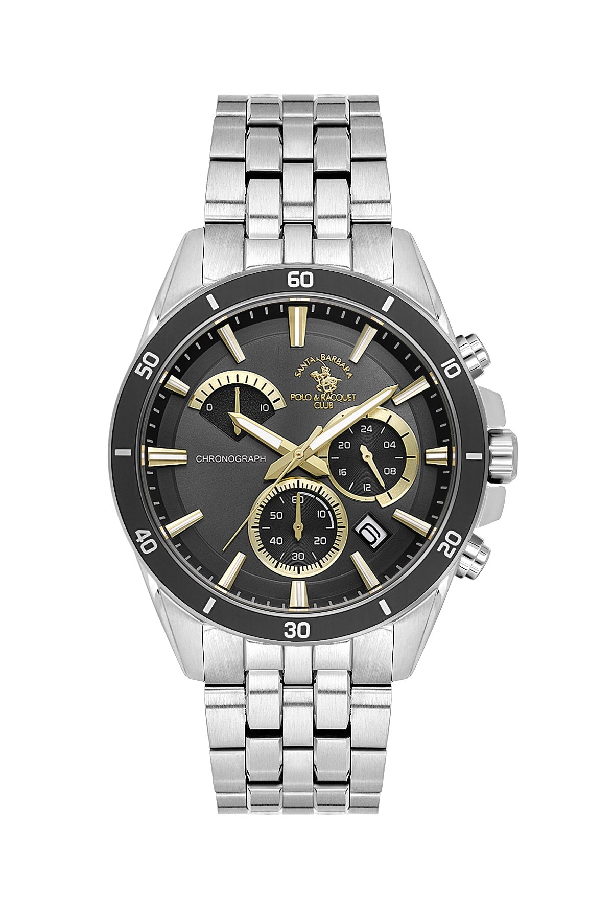 Santa Barbara Polo &amp; racquet Club Quartz  Black Dial Analog Watch For -  Gents SB.1.10706-5