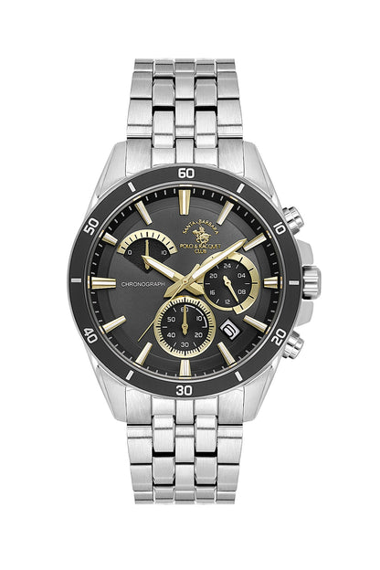 Santa Barbara Polo &amp; racquet Club Quartz  Black Dial Analog Watch For -  Gents SB.1.10706-5