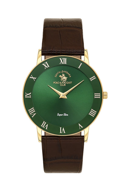 Santa Barbara Polo &amp; Racquet Club Quartz Green Dial Analog Watch For - Gents SB.1.10708-3