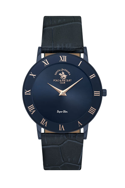 Santa Barbara Polo &amp; Racquet Club Quartz Blue Dial Analog Watch For - Gents SB.1.10708-4