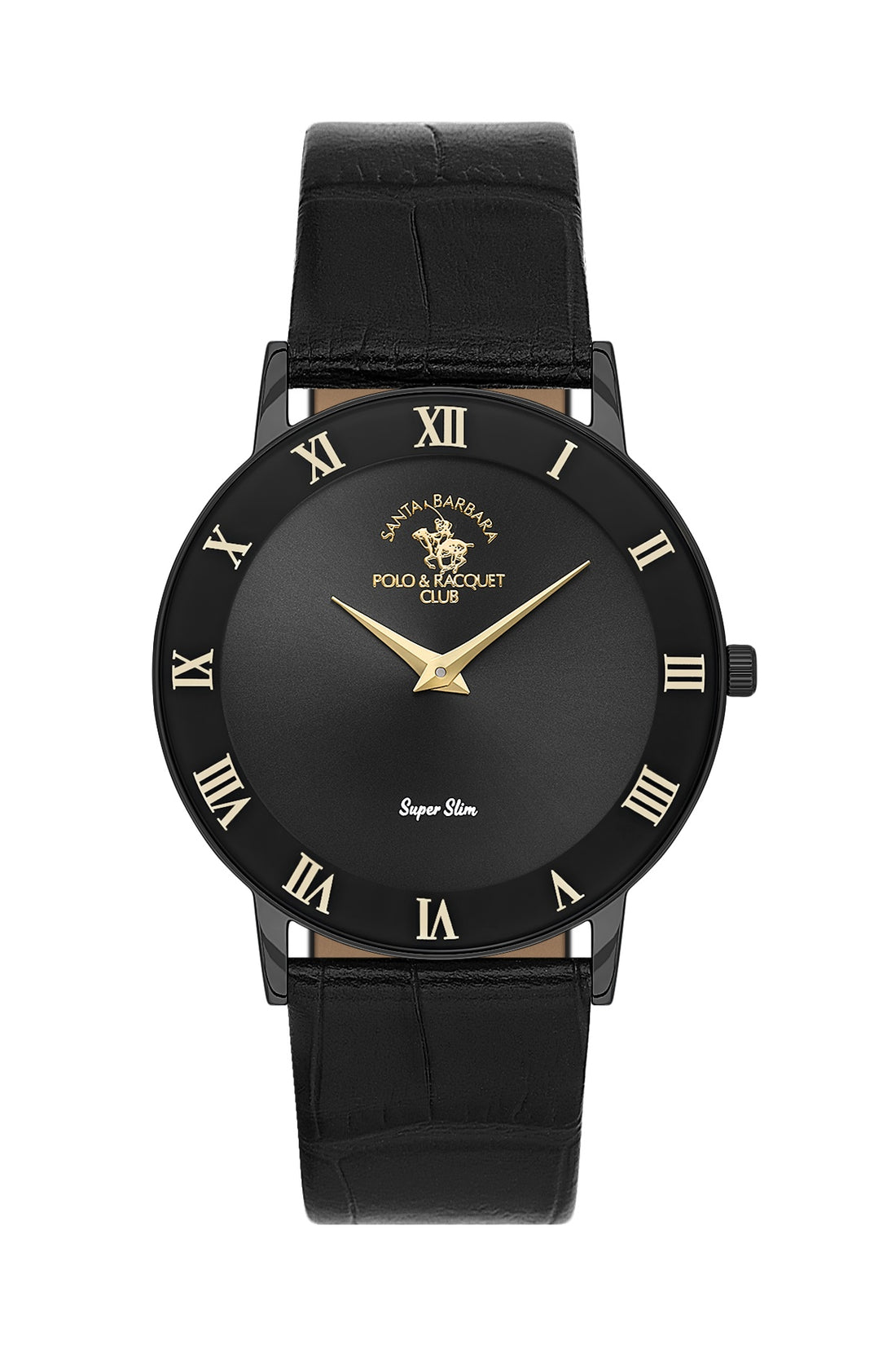 Santa Barbara Polo &amp; Racquet Club Quartz Black Dial Analog Watch For - Gents SB.1.10708-6
