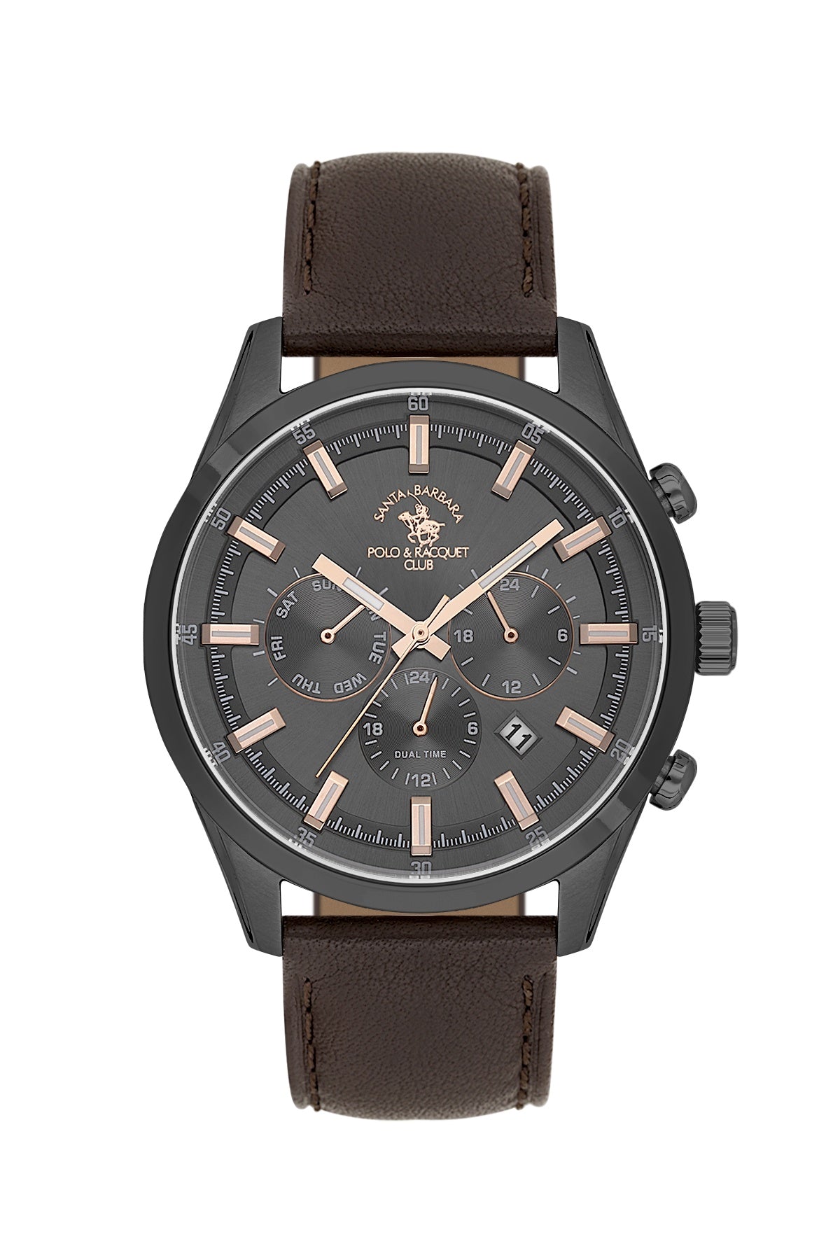 Santa Barbara Polo &amp; racquet Club Quartz  Black Dial Analog Watch For -  Gents SB.1.10710-5