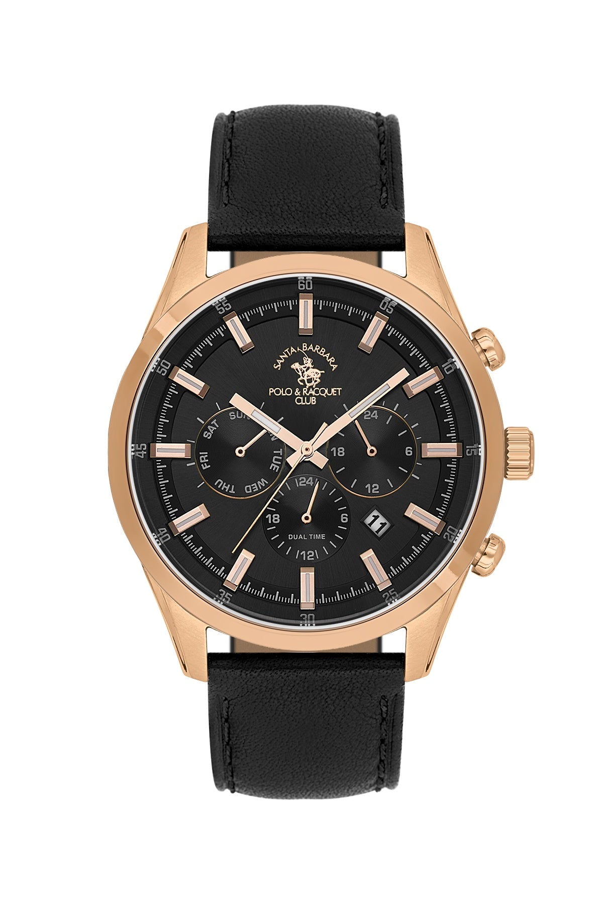 Santa Barbara Polo &amp; racquet Club Quartz  Black Dial Analog Watch For -  Gents SB.1.10710-7