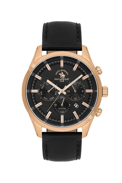 Santa Barbara Polo &amp; racquet Club Quartz  Black Dial Analog Watch For -  Gents SB.1.10710-7