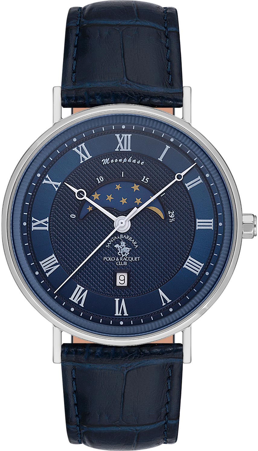 Santa Barbara Polo &amp; Racquet Club Quartz Blue Dial Analog Watch For -Gents SB.4.10014-3