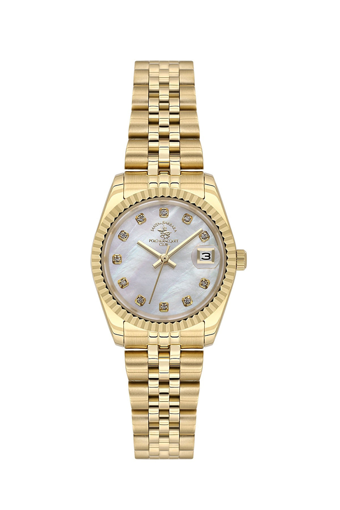 Santa Barbara  Quartz White Dial Analog Watch For - Ladies SB.4.10016-3