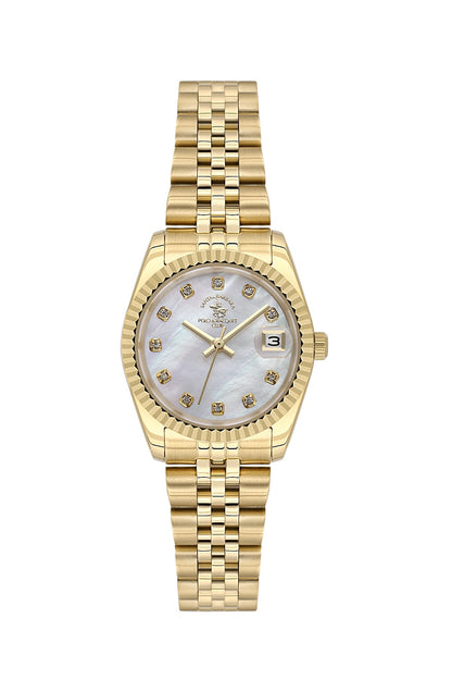 Santa Barbara  Quartz White Dial Analog Watch For - Ladies SB.4.10016-3