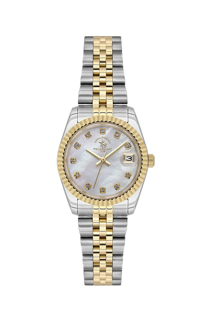 Santa Barbara  Quartz White Dial Analog Watch For - Ladies SB.4.10016-4
