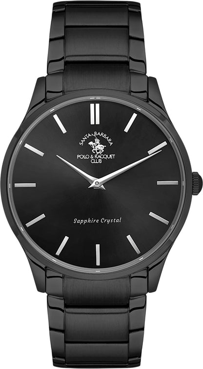 Santa Barbara Polo &amp; Racquet Club  Quartz Black Dial Watch - For Gents SB.4.10020-5