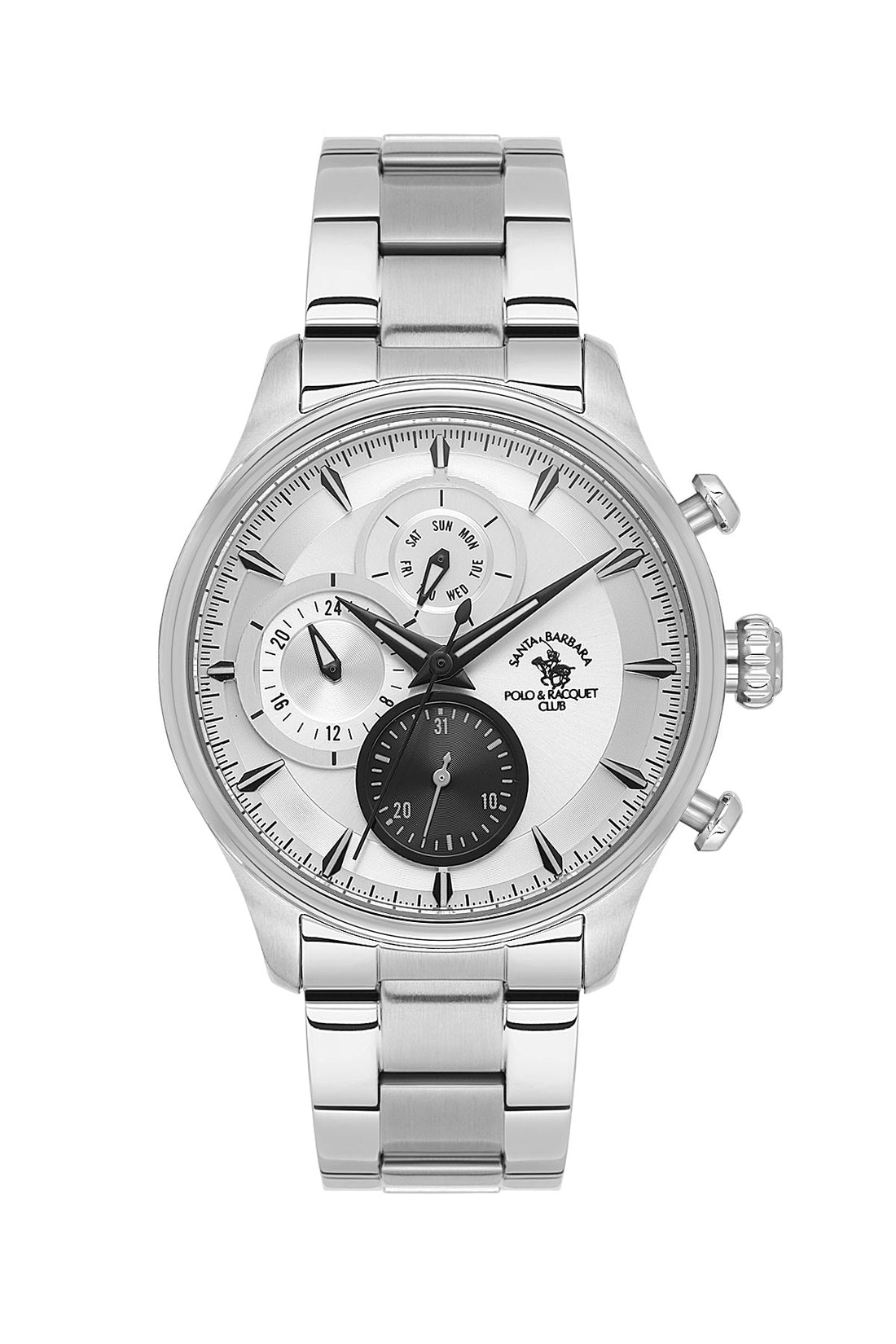 Santa Barbara  Quartz Silver Dial Analog Watch For - Gents SB.4.10023-1