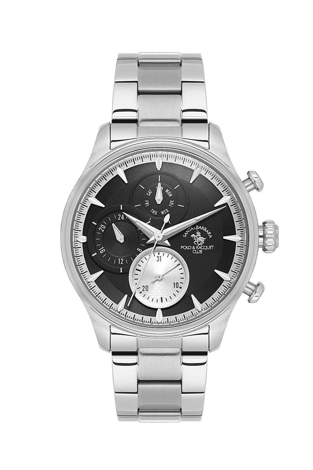 Santa Barbara  Quartz Black Dial Analog Watch For - Gents SB.4.10023-2