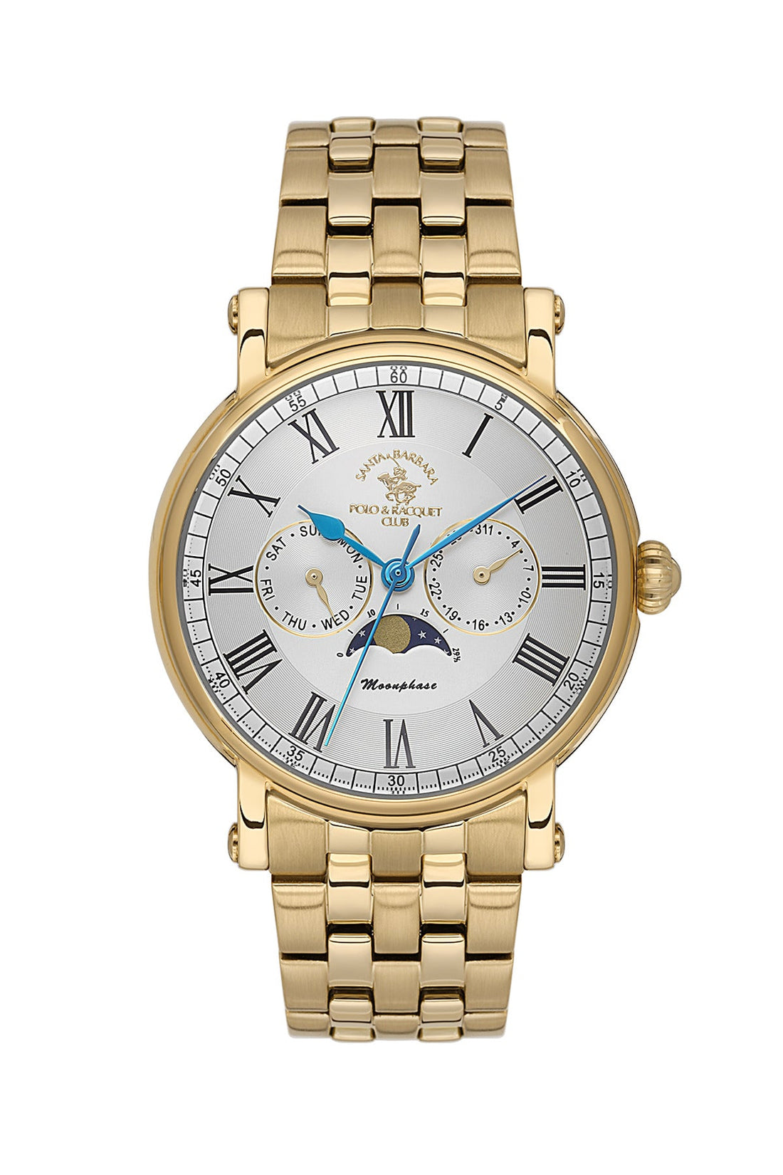 Santa Barbara Polo &amp; Racquet Club  Quartz Silver Dial Watch For -  Gents SB.4.10032-4