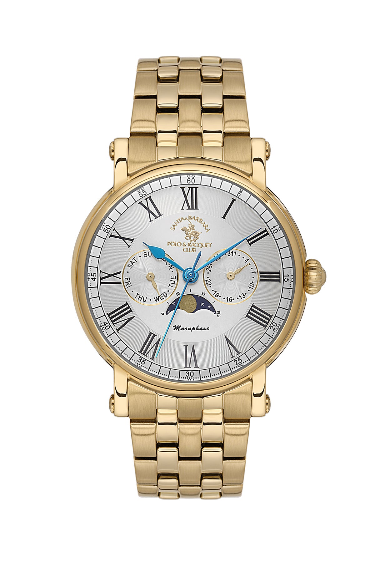Santa Barbara Polo & Racquet Club  Quartz Silver Dial Watch For -  Gents SB.4.10032-4