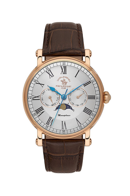 Santa Barbara Polo &amp; Racquet Club  Quartz Silver Dial Watch For -  Gents SB.4.10033-5