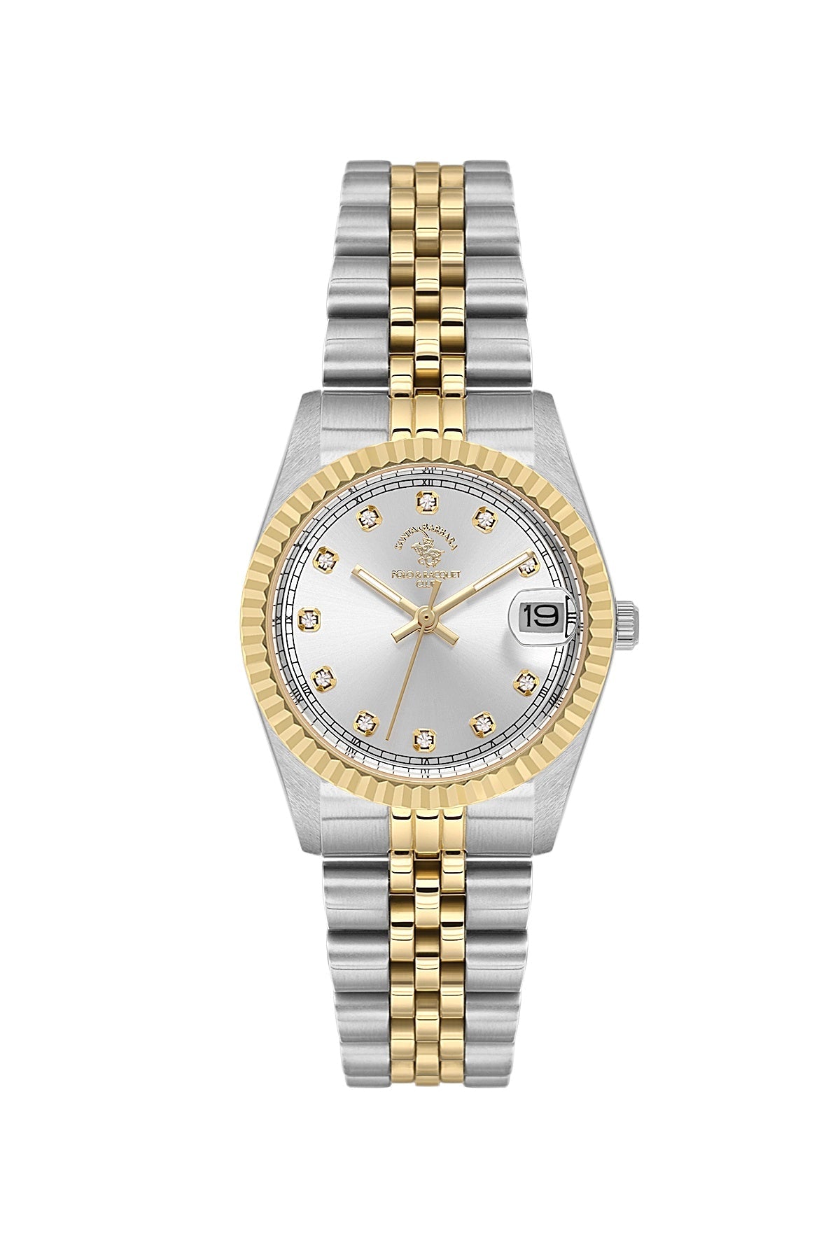 SANTA BARBARA POLO &amp; RACQUET CLUB Quartz 2115 Movement Silver Dial Analouge Watch For- Ladies SB.4.10034-3