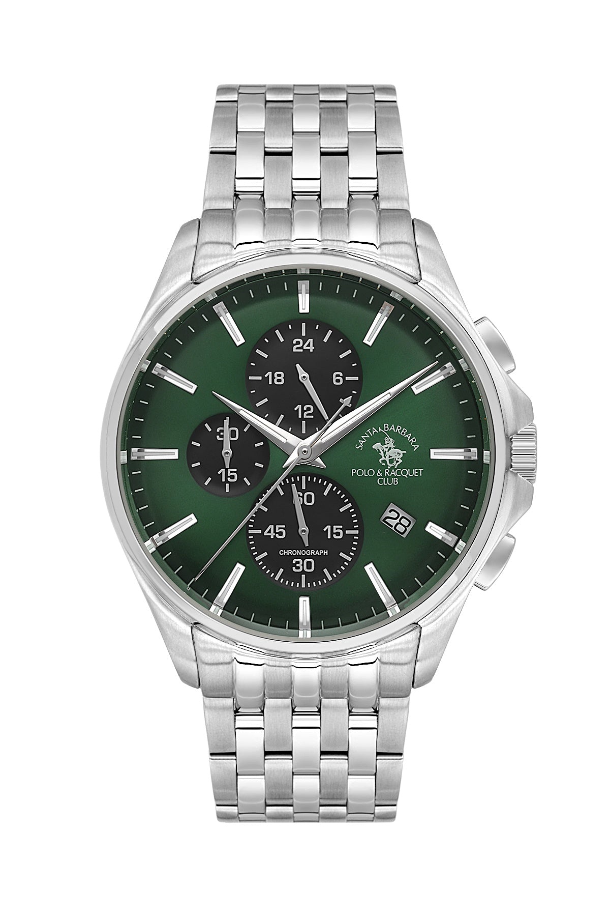 Santa Barbara Polo &amp; Racquet Club Quartz Green Dial Analog Watch For - Gents SB.4.10041-4