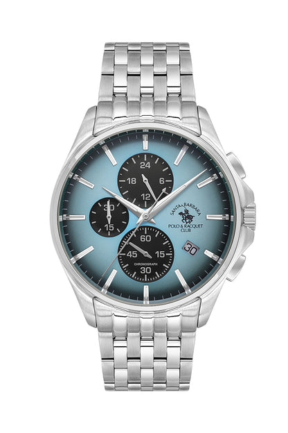 Santa Barbara Polo &amp; Racquet Club Quartz Blue Dial Analog Watch For - Gents SB.4.10041-6
