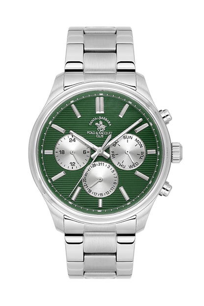 Santa Barbara Polo &amp; racquet Club Quartz  Green Dial Analog Watch For -  Gents SB.4.10043-4