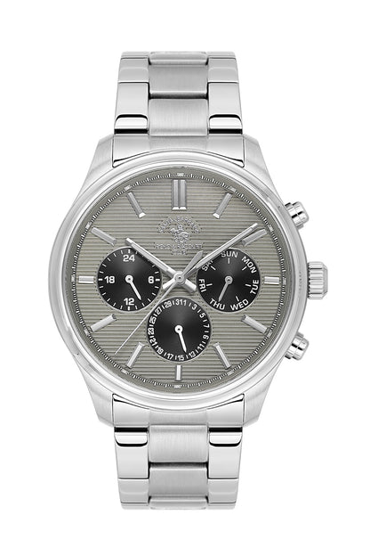 Santa Barbara Polo &amp; racquet Club Quartz  Grey Dial Analog Watch For -  Gents SB.4.10043-5